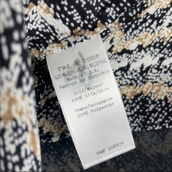 Rag & Bone Silk Black SemiSheer Tank Top S - Picture 7 of 7